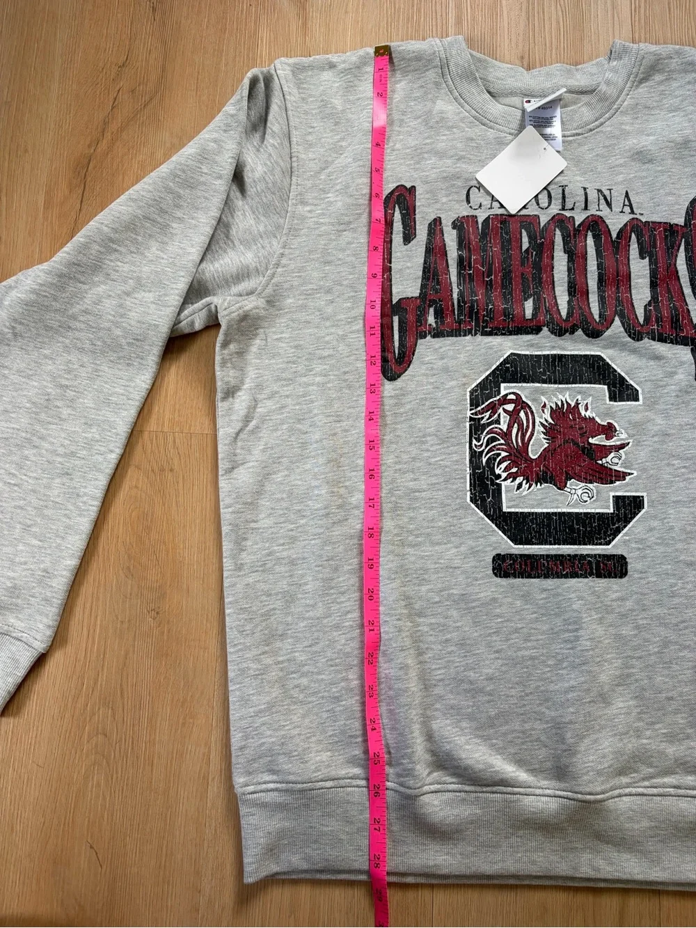 Champion Gray Carolina Gamecocks Logo Crewneck Sweatshirt